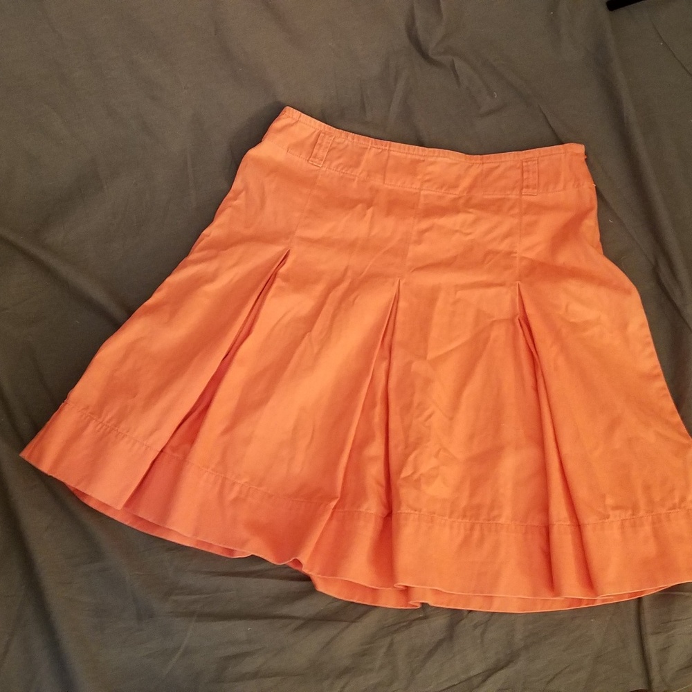 DKNY cotton flared pale coral skirt